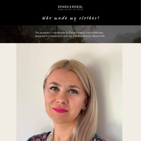 Handmade & Upcycled Mini Knit Tote + Vintage Pins Set - Picture 10 of 12